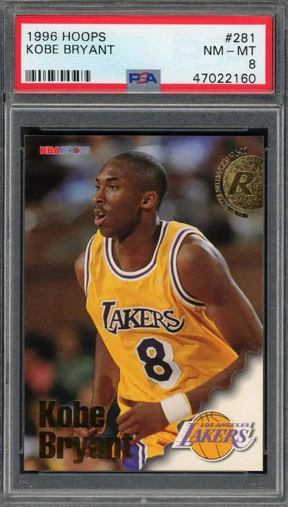 1996 Hoops Kobe Bryant Rookie Card #281 – PSA 8 (Cert #47022160) 