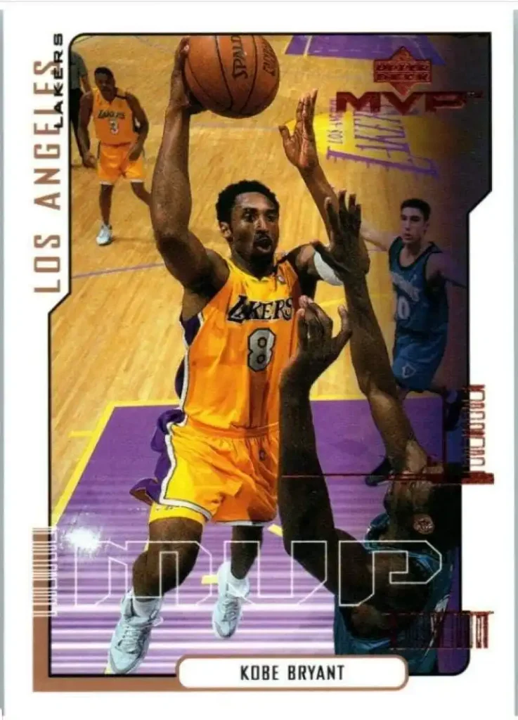 Kobe Bryant Basketball Cards: Facts, Value, Price & More 17 2000-01 Upper Deck MVP #77 Kobe Bryant Los Angeles Lakers NBA Basketball Trading Card