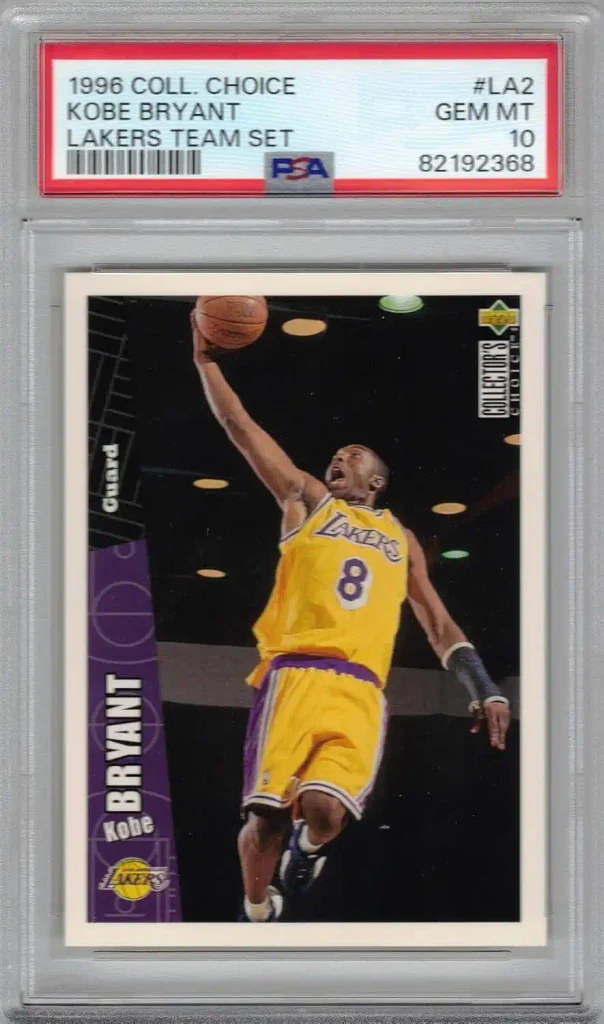 1996-97 Collector's Choice #LA2 Kobe Bryant Rookie Card Graded PSA 10