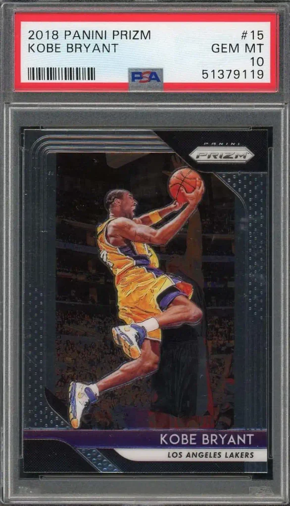 Kobe Bryant Basketball Cards: Facts, Value, Price & More 19 Kobe Bryant 2018 Prizm Basketball Card #15 PSA 10 (Cert #51379119) Gem Mint, Iconic Collectible