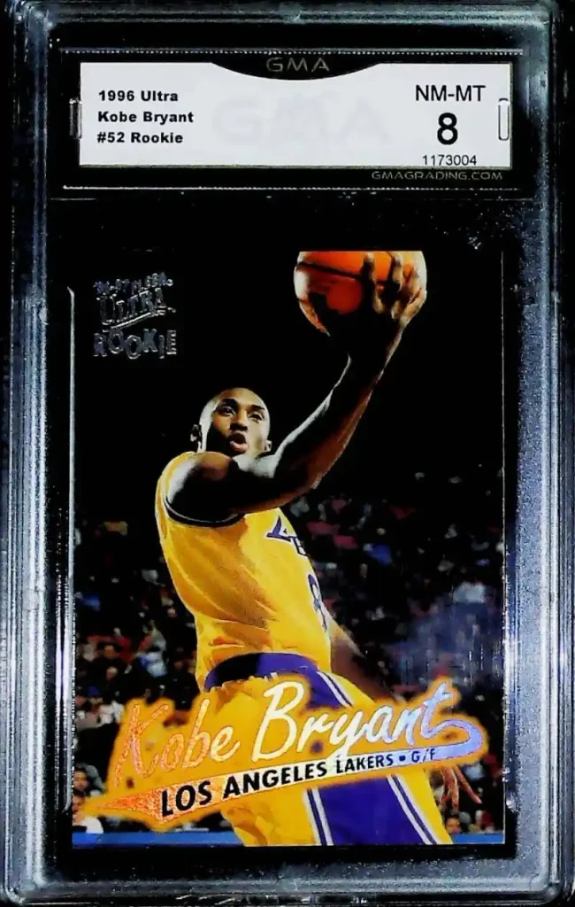 1996-97 Fleer Ultra Rookie 52 Kobe Bryant RC Los Angeles Lakers GMA 8 NM-MT