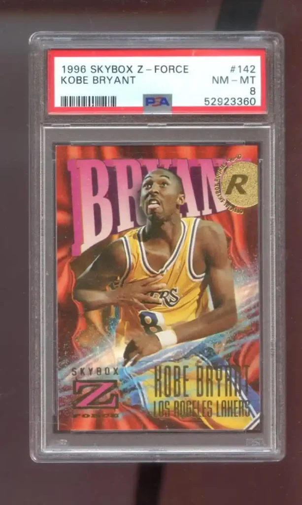 1996-97 Skybox Z-Force #142 Kobe Bryant ROOKIE RC PSA 8 Graded Basketball Card NBA Z-Force Los Angeles Lakers 1996-1997 96-97