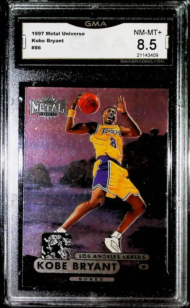 1997-98 SkyBox Metal Universe Kobe Bryant: Complete Guide 7 1997-98 Skybox Metal Universe #86 Kobe Bryant Los Angeles Lakers GMA 8.5