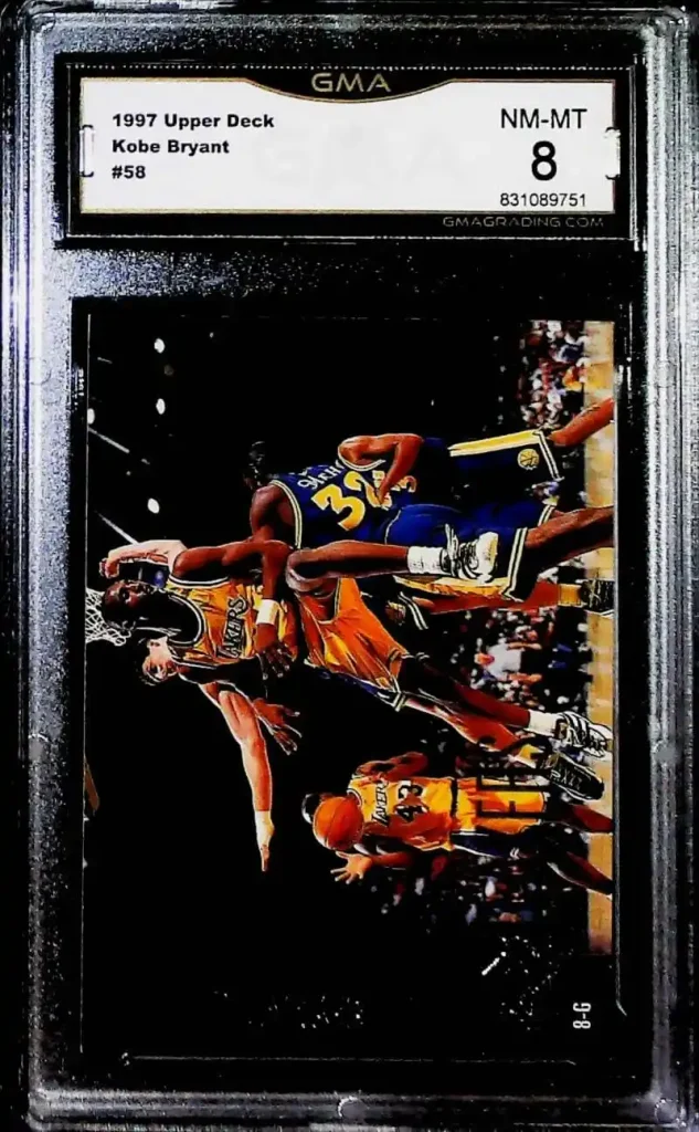 1997 Upper Deck Kobe Bryant Cards: Prices & Complete Guide 7 1997-98 Upper Deck #58 Kobe Bryant Los Angeles Lakers GMA 8 NM-MT