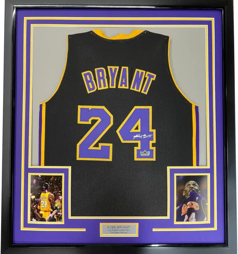 Kobe Bryant Autographs: Value, Authenticity Collecting Guide 19 Framed Facsimile Autographed Kobe Bryant 35x39#24 Los Angeles LA Black Reprint Laser Auto Basketball Jersey Size Men's XL