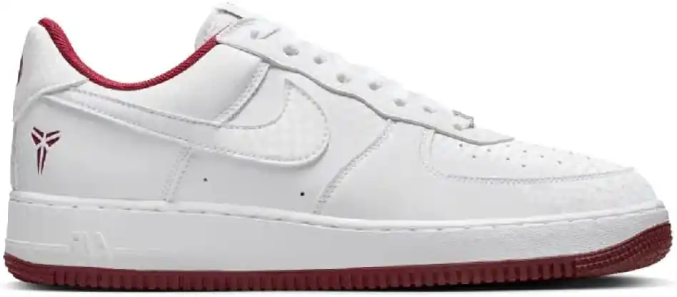 Nike Kobe Air Force 1 Lower Merion Mens Lifestyle Shoes (White/Team Red/Team Red/White) Size 12