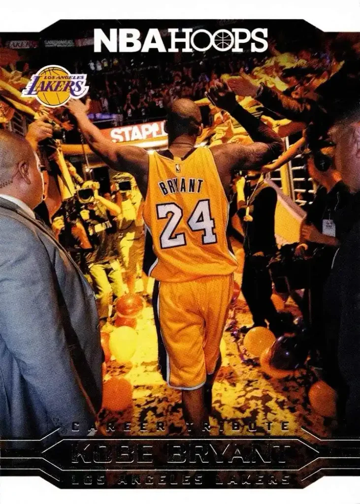 Kobe Bryant NBA Cards: Value, Rookies & Collector’s Guide 17 2017-18 Panini NBA Hoops #300 Kobe Bryant Lakers Basketball Card - Scores 60 Points in His Final NBA Game