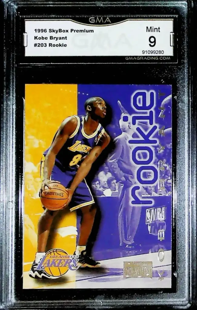1996-97 Skybox Premium Rookie #203 Kobe Bryant RC Los Angeles Lakers GMA 9