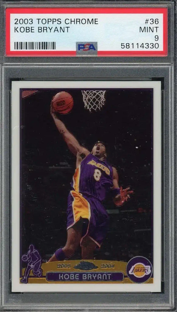 Kobe Bryant 2003 Topps Chrome Basketball Card #36 Graded PSA 9