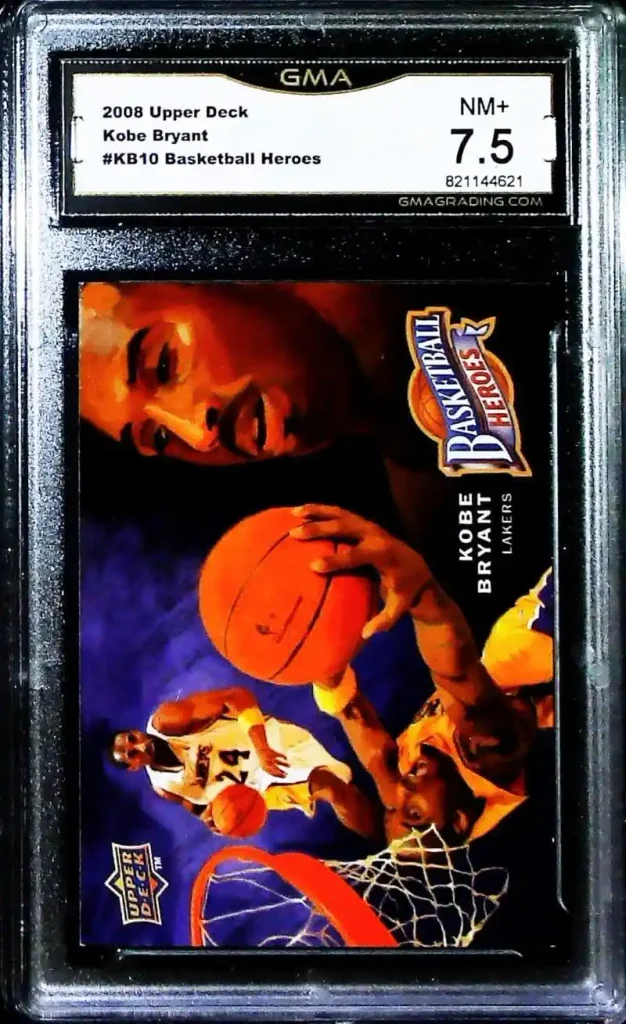 Kobe Bryant Upper Deck Cards: Value & Collector’s Guide 13 2008-09 Upper Deck Basketball Heroes #KB-10 Kobe Bryant Lakers GMA 7.5 NM+