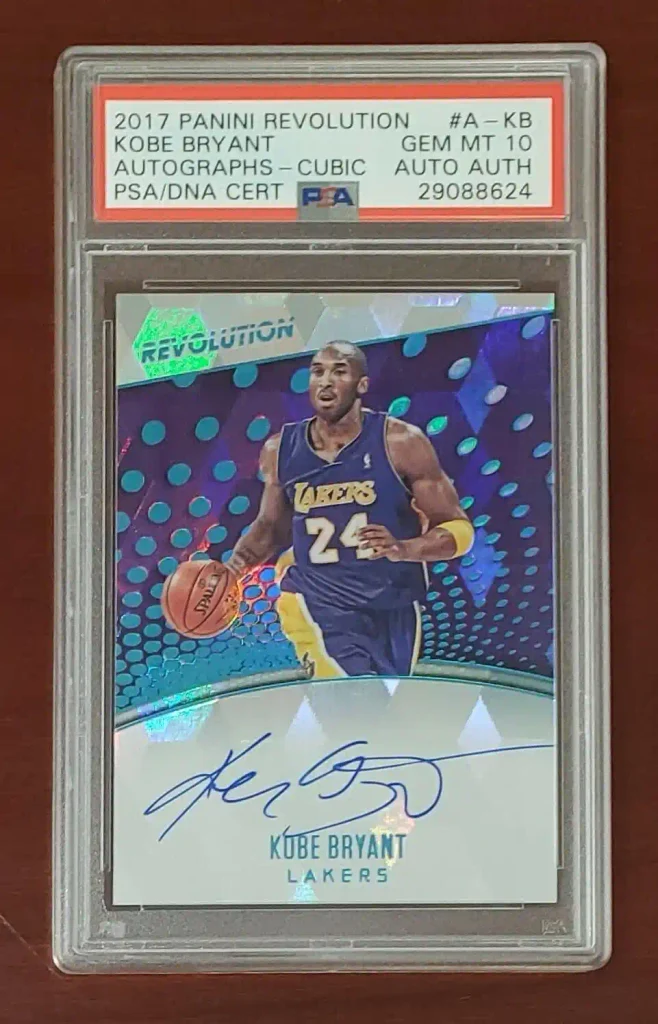 2017 Panini Revolution Kobe Bryant Lakers PSA 10 PSADNA Autograph Cubic Card - Basketball Slabbed Autographed Cards