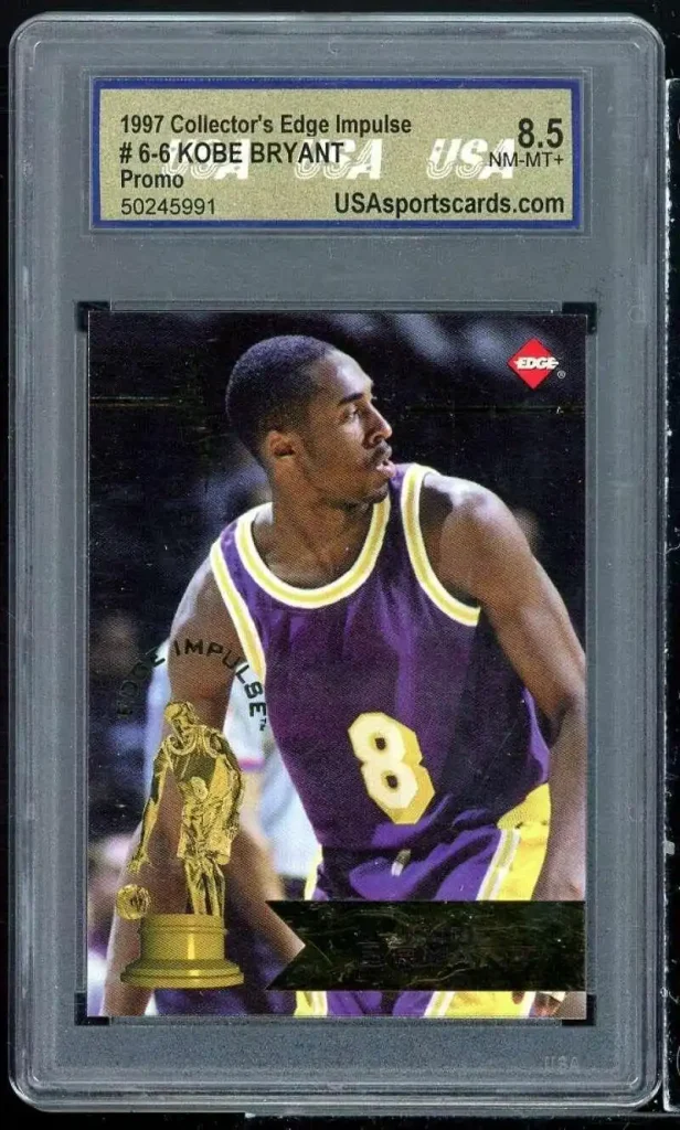Kobe Bryant Edge Impulse: Facts, Value, Price & More 17 Kobe Bryant Card 1997 Collector's Edge Impulse Promo #6-6 USA 8.5 NM-MT+ - Unsigned Basketball Cards