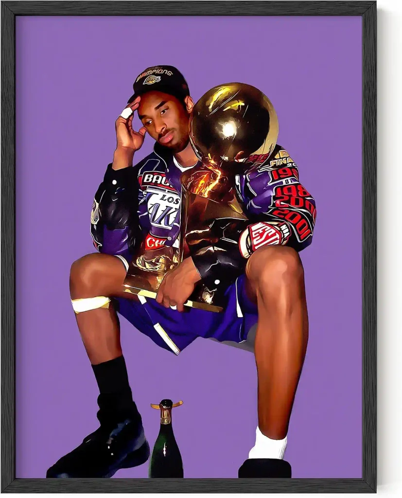 Kobe Bryant Artwork: Best Pieces, Prices & Complete Guide 11 HAUS AND HUES Kobe Bryant Wall Art – Framed Basketball Poster for Boys Bedroom, Sports-Inspired Decor, Celebrity Artwork Gift (Black Frame, 12x16)