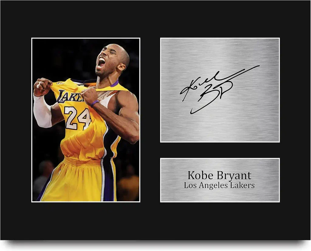 Signed Kobe Bryant Memorabilia: Value & Collector's Guide 9 HWC Trading Kobe Bryant Los Angeles LA Lakers Gifts USL Printed Signed Autograph Picture for Basketball Memorabilia Fans - US Letter Size