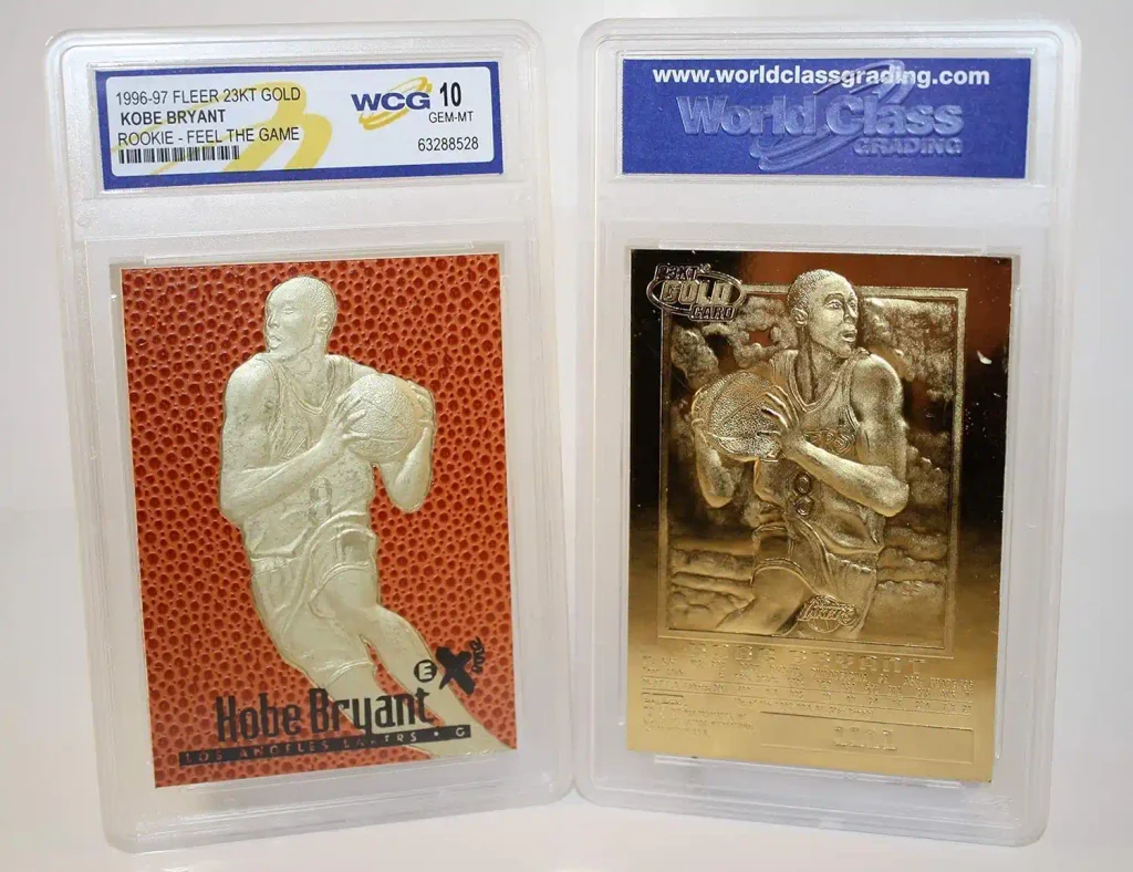 Kobe Bryant Basketball Rookie: Value & Collector’s Guide 15 Kobe Bryant 1996-97 Fleer Feel THE Game Basketball Textured Rookie Gold Card - GEM Mint 10