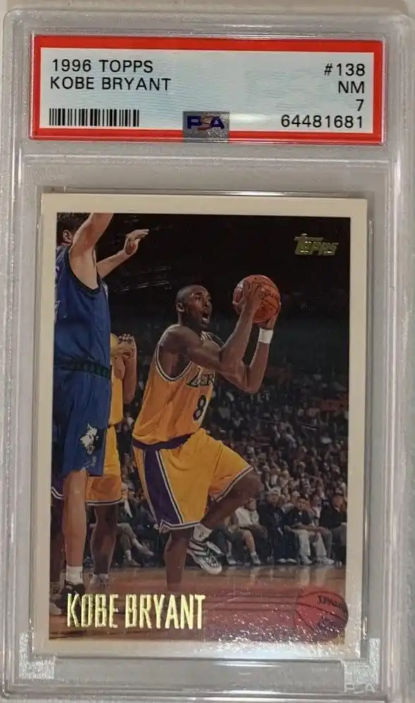 Kobe Bryant 1996 Topps Basketball Rookie Card RC #138 Graded PSA 7