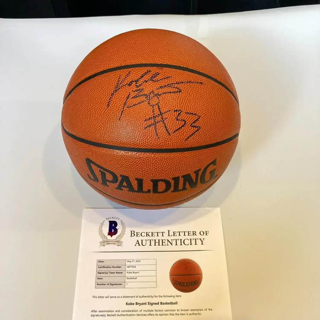 Kobe Bryant Basketball Rookie: Value & Collector’s Guide 9 Kobe Bryant #33 Pre Rookie (High School Era) Signed NBA Game Basketball JSA COA - Autographed Basketballs