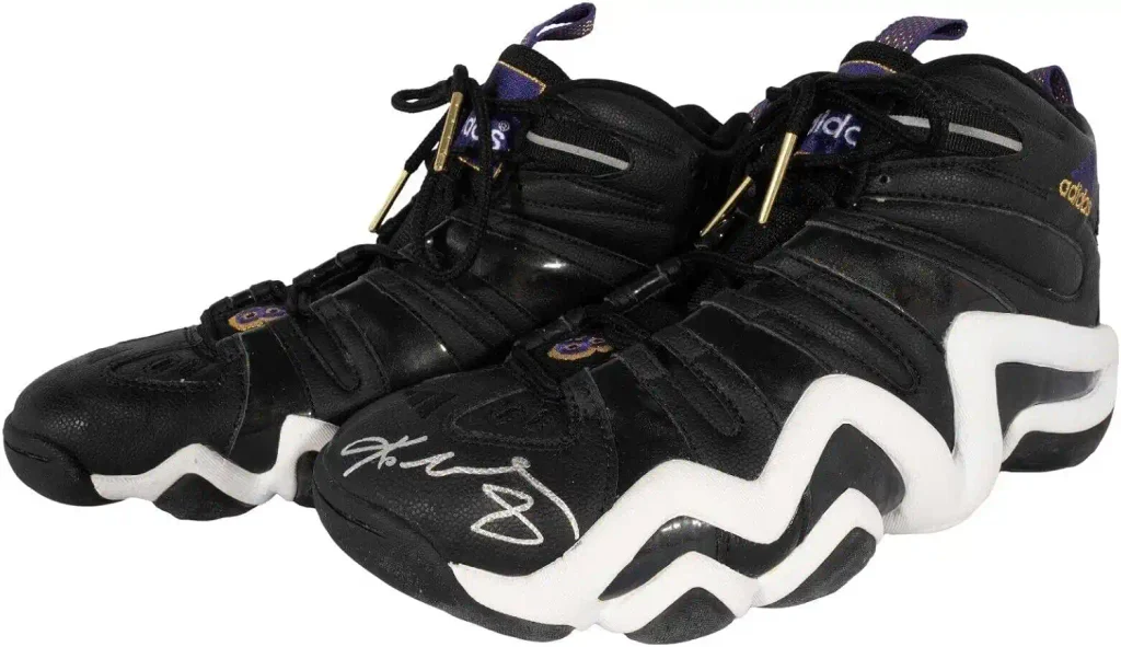 Kobe Bryant Signed 1997 Rookie-Era Adidas Crazy 8 Game Model Sneakers Shoes PSA - Autographed NBA Sneakers