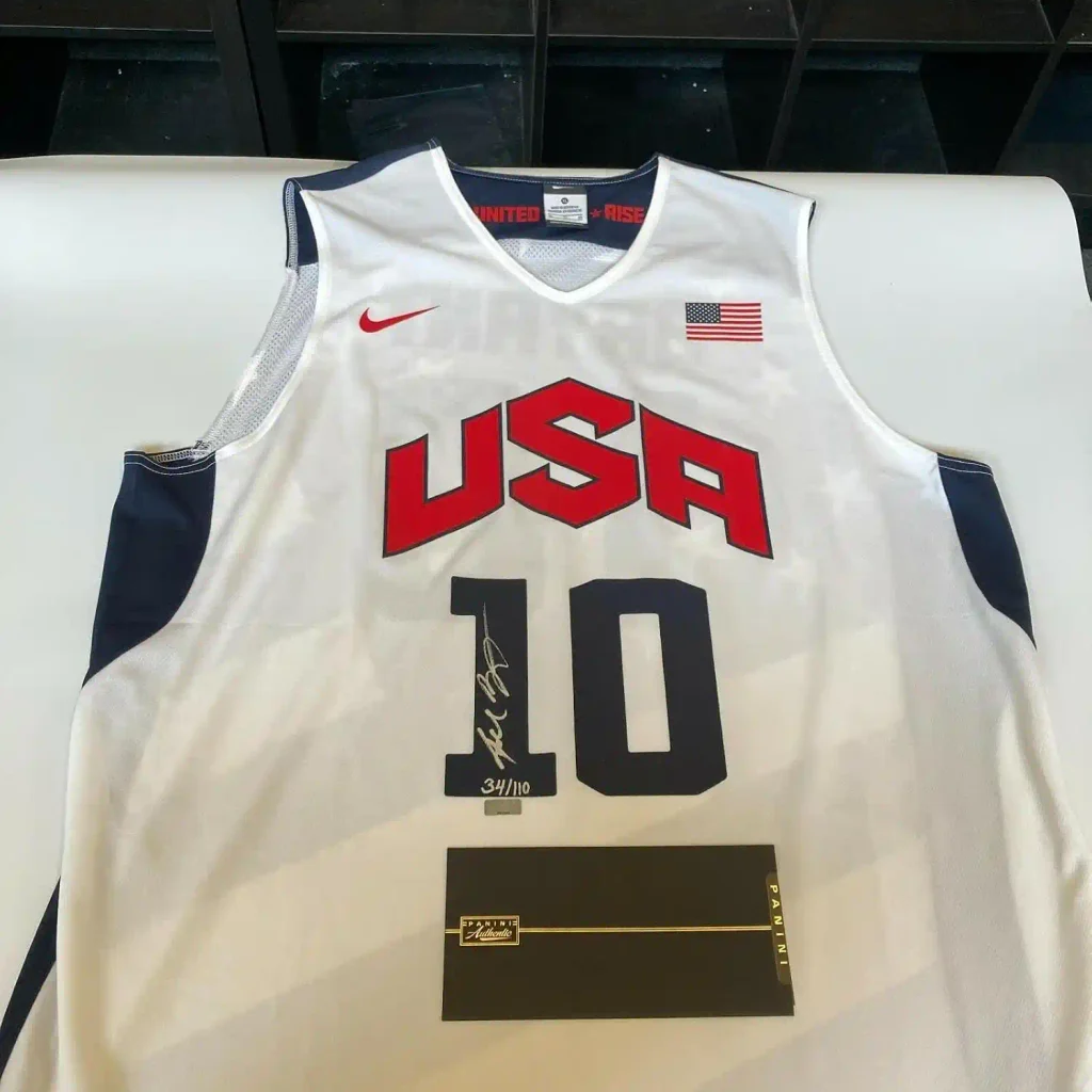Authentic Autographed Kobe Bryant Jersey: Value & Guide 9 Kobe Bryant Signed Team USA Authentic Nike Olympics Jersey Panini COA #34100 - Autographed NBA Jerseys