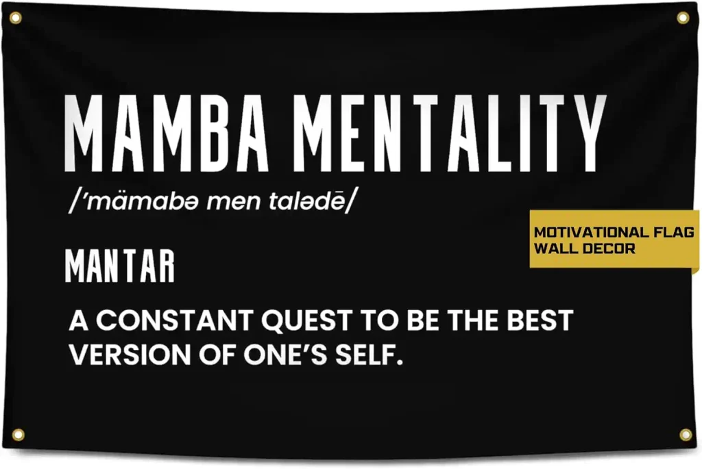 Mamba Mentality Kobe Bryant Motivational Gym Flag 3x5 Ft