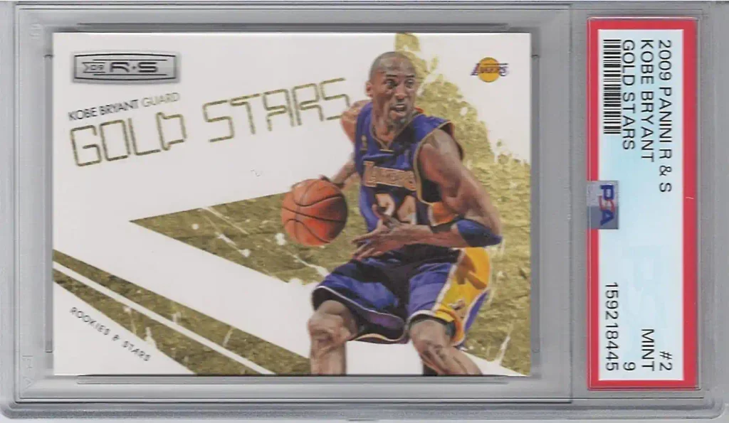 Kobe Bryant Insert Cards: Value, Prices & Collector’s Guide 9 PSA Mint 9 2009 Panini Rookies & Stars Kobe Bryant Gold Stars Insert Card