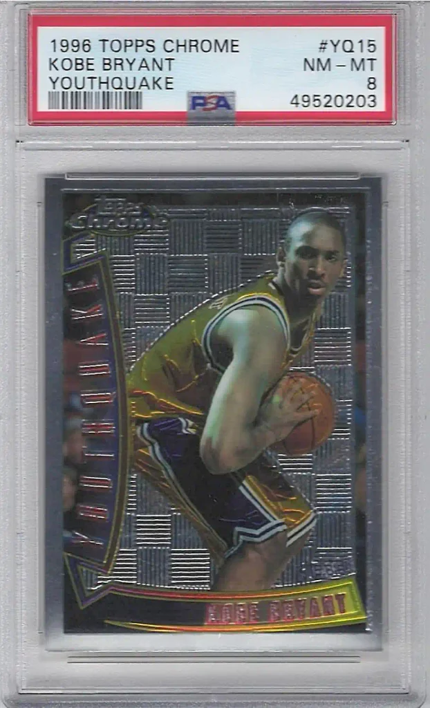 Kobe Bryant Insert Cards: Value, Prices & Collector’s Guide 7 PSA NM-MT 8 1996 Topps Chrome Kobe Bryant YouthQuake Rookie Insert Card (RARE)