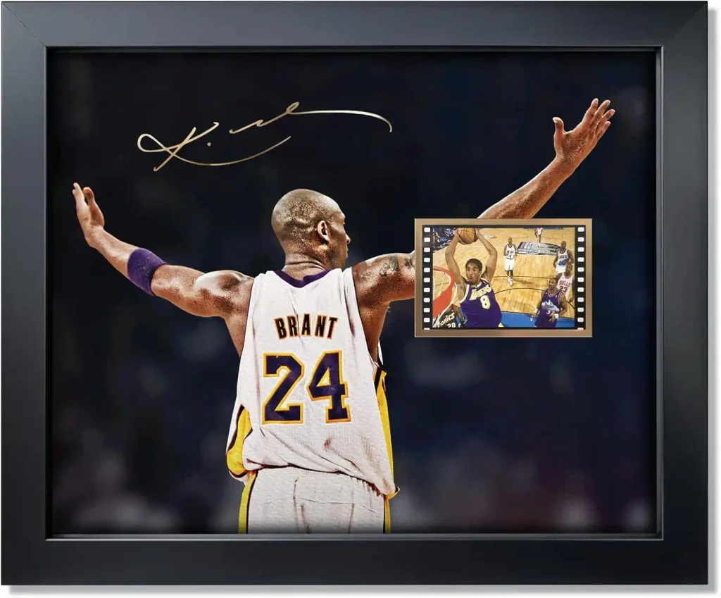 Signed Kobe Bryant Memorabilia: Value & Collector's Guide 11 sufenvera Signed Kobe Bryant Basketball Framed Poster, 10x8 Inches