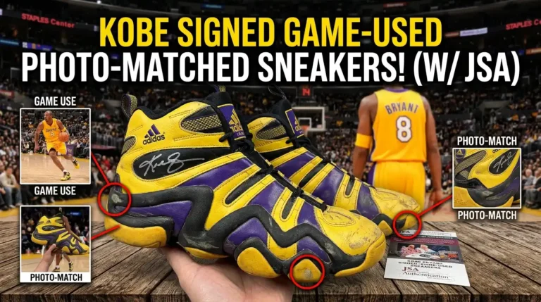 Kobe Signed Game-Used Photo-Matched Adidas Sneakers JSA