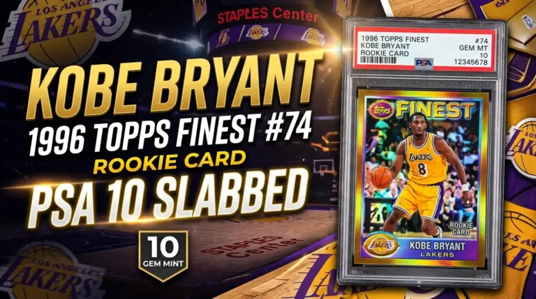 Kobe Bryant 1996 Topps Finest #74 Rookie Card 10 PSA Slabbed
