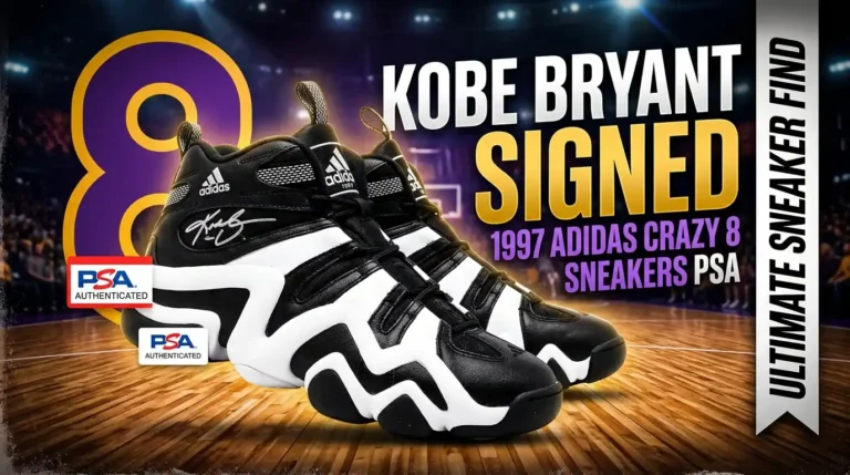 Kobe Bryant Signed 1997 Adidas Crazy 8 Sneakers PSA