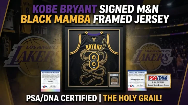 Kobe Bryant Signed M&N Black Mamba Framed Jersey PSA/DNA