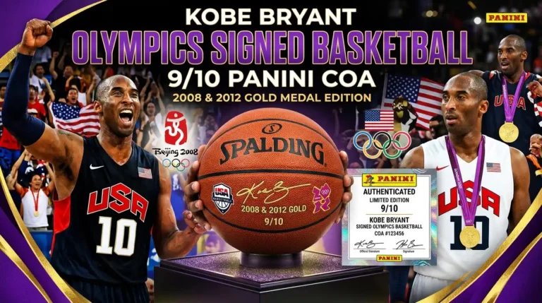 Kobe Bryant 2008 & 2012 Medal Signed Olympics Basketball