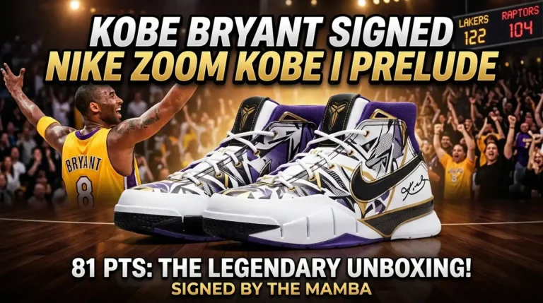 Kobe Bryant Signed Nike Zoom Kobe I Prelude Shoes 81 PTS
