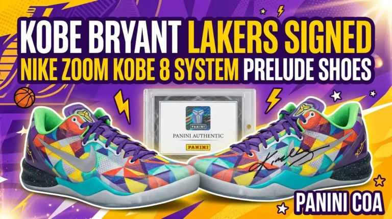 Kobe Bryant Lakers Signed Nike Kobe 8 Prelude Shoes Panini