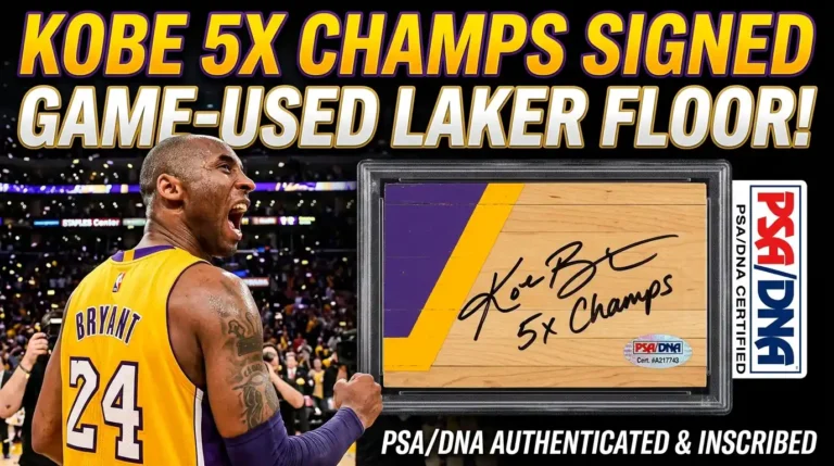 Kobe Bryant 5x Champs Signed Game-Used Laker Floor PSA/DNA
