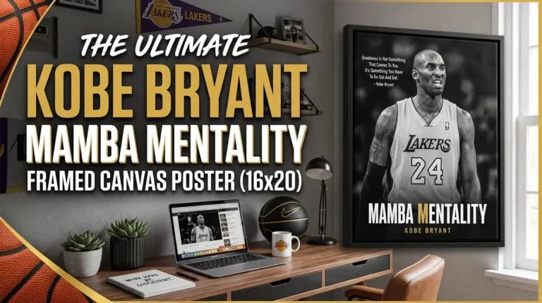 Kobe Bryant Mamba Mentality Framed Canvas Poster 16x20