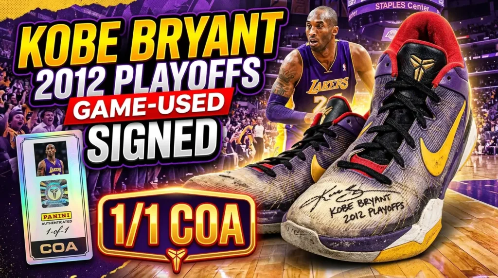 Kobe Bryant 2012 Playoffs Game-Used Signed Sneakers 1/1 COA