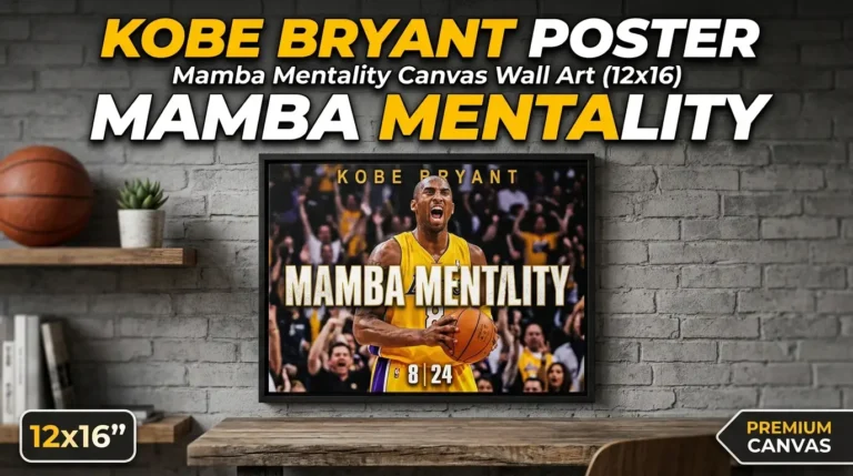 Kobe Bryant Mamba Mentality Canvas Wall Art Poster 12x16