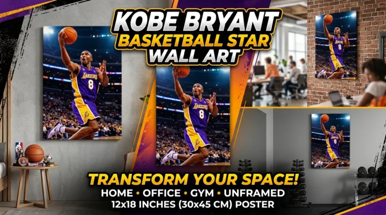 Kobe Bryant Basketball Star Wall Art Canvas Poster