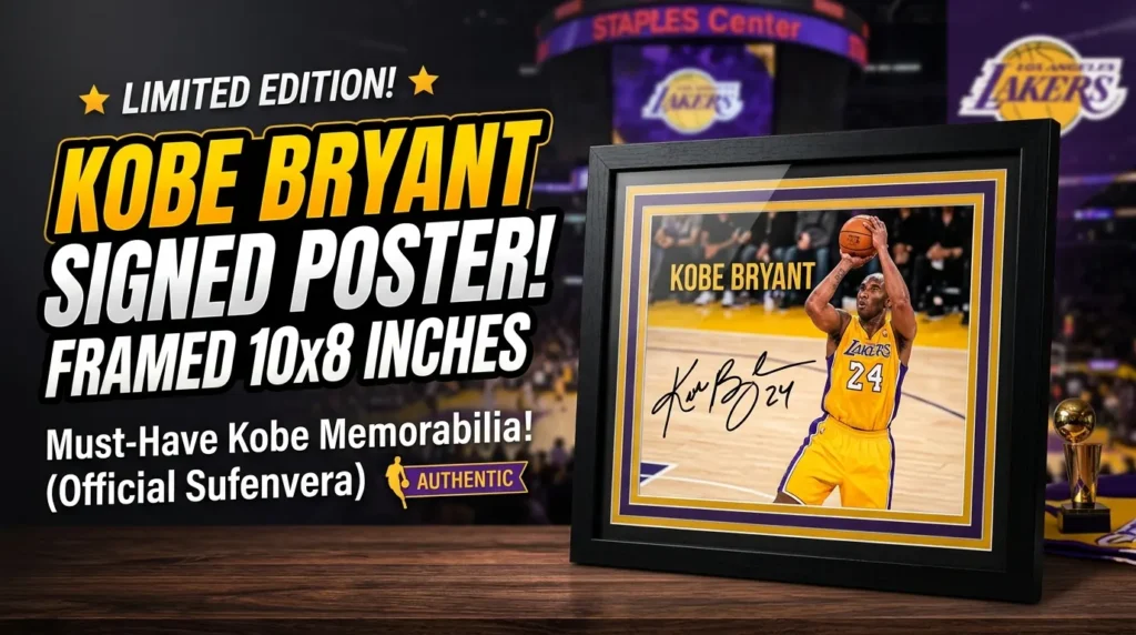Sufenvera Signed Kobe Bryant Framed Poster