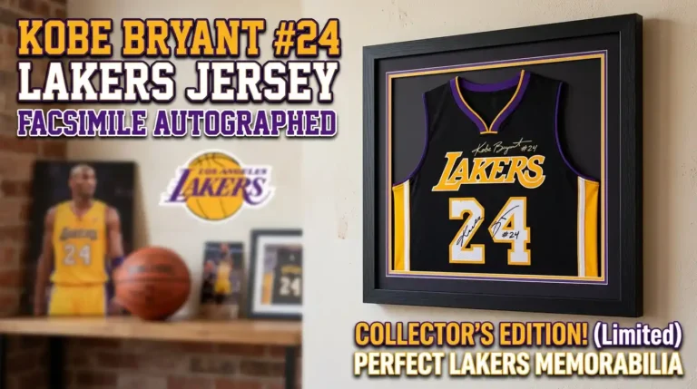 Framed Facsimile Autographed Kobe Bryant #24 Lakers Jersey