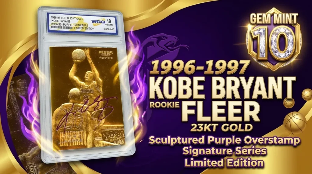 1996-1997 Kobe Bryant Fleer Rookie 23KT Gold Card