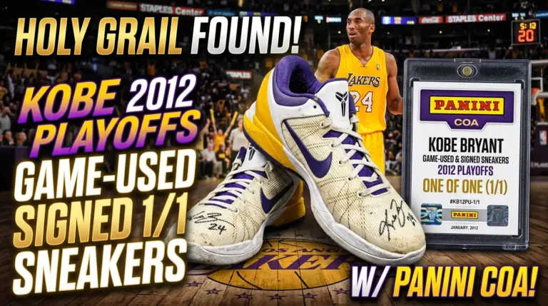 Kobe 2012 Playoffs Game-Used Signed Sneakers 1/1 Panini COA